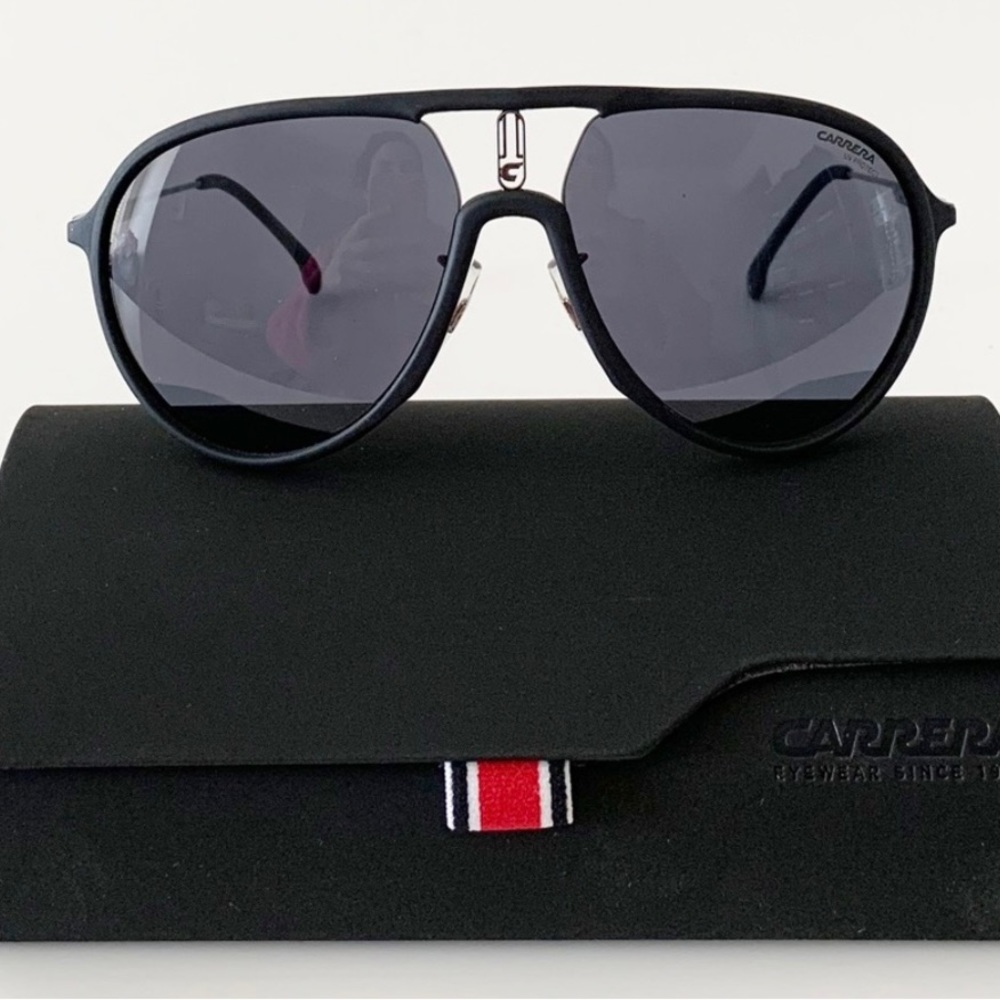 Carrera New Uni-Sex Black Silver Sunglasses 57-19-140